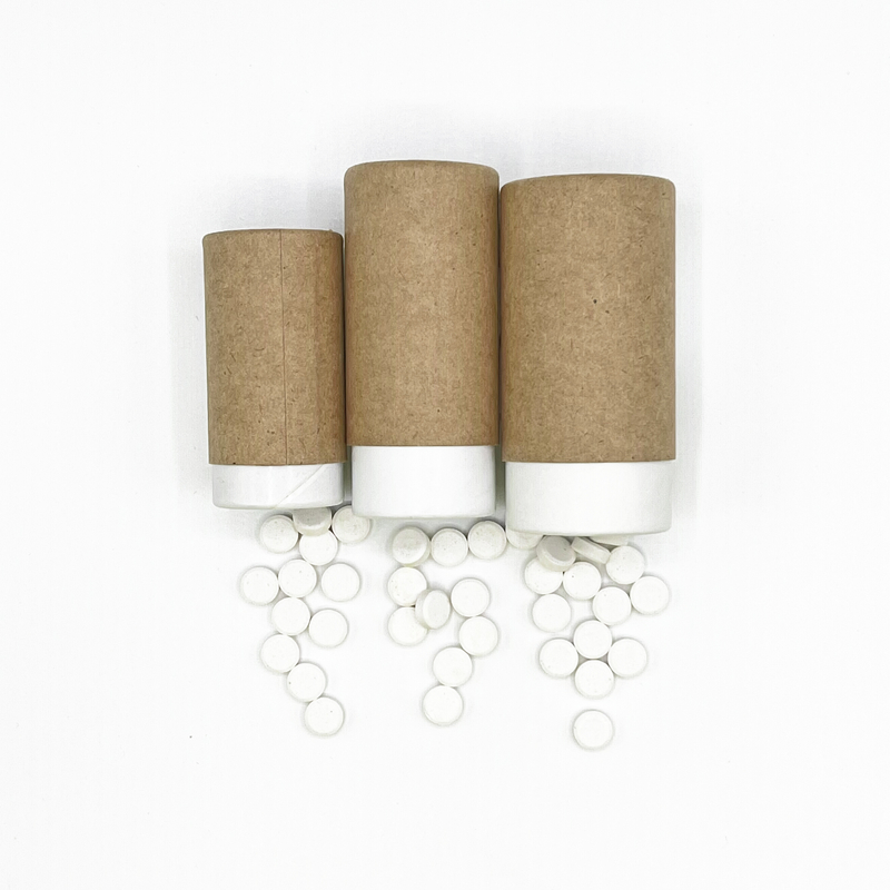 ยาสีฟันเม็ดรสมิ้นต์แบบพกพา Zero Waste น้ำยาบ้วนปากฟอกสีฟันธรรมชาติที่เป็นของแข็ง