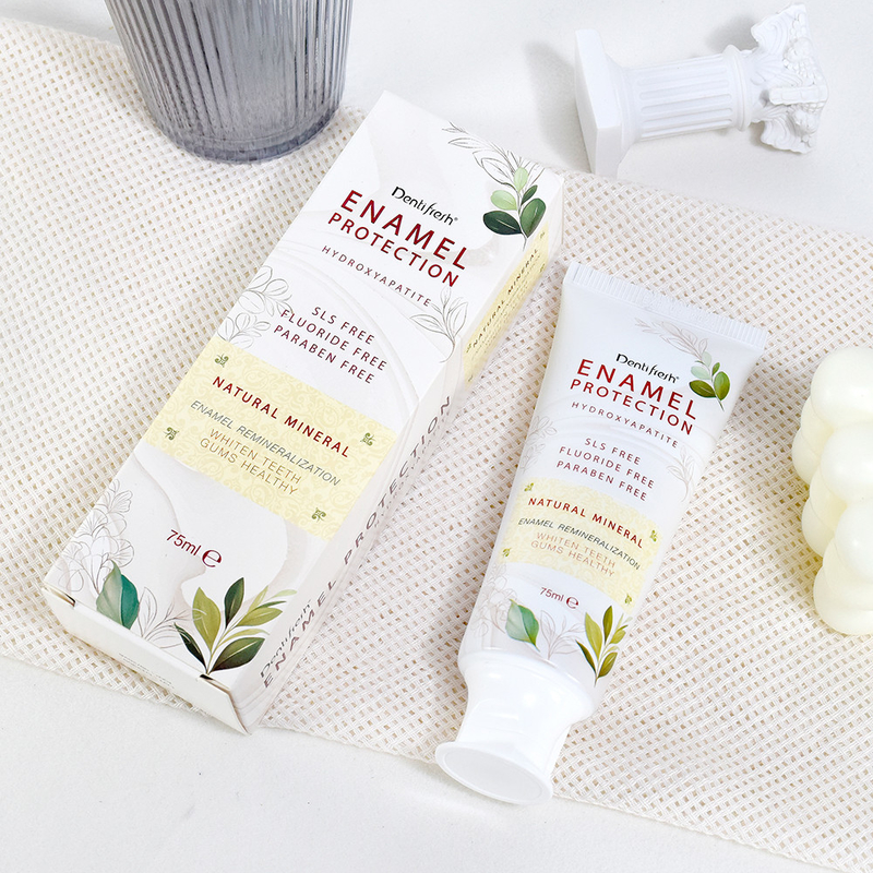 HAP ENAMEL การป้องกัน sLS ฟรี paraben ฟรีธาตุธรรมชาติ hydroxyapatite หมากรุก