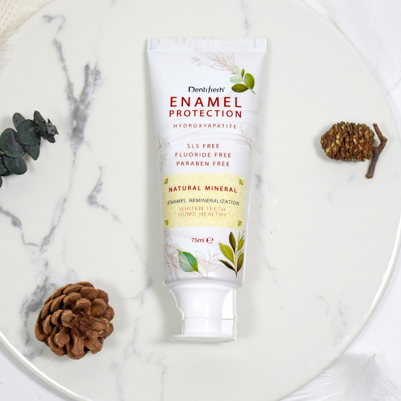 HAP ENAMEL การป้องกัน sLS ฟรี paraben ฟรีธาตุธรรมชาติ hydroxyapatite หมากรุก