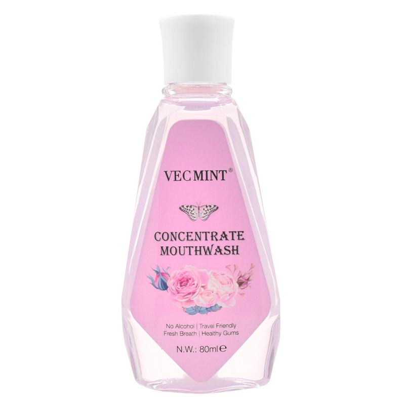VECMINT อัลโคฮอล์ฟรี 80 มิลลิลาร์ รสดอกไม้ ยาต้านแบคทีเรีย สะสมล้างปาก ล้างปาก ล้างฟัน