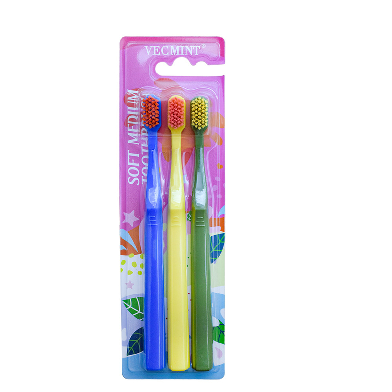 ขายปลีก การเดินทางสําหรับผู้ใหญ่ที่กําหนดเอง โรงแรมบ้าน พลาสติกอ่อน Bristle บ้านใช้งานแปรงสีฟันในกระดาษ blister