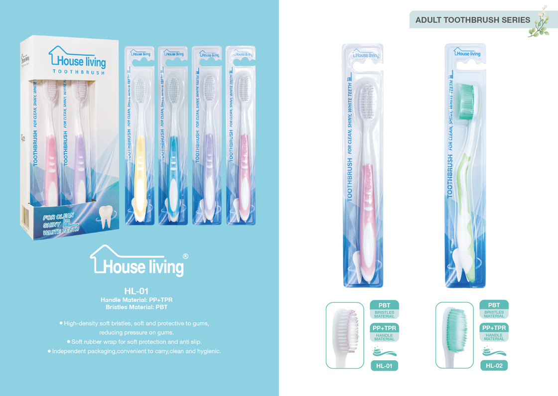 ขายปลีก การเดินทางสําหรับผู้ใหญ่ที่กําหนดเอง โรงแรมบ้าน พลาสติกอ่อน Bristle บ้านใช้งานแปรงสีฟันในกระดาษ blister