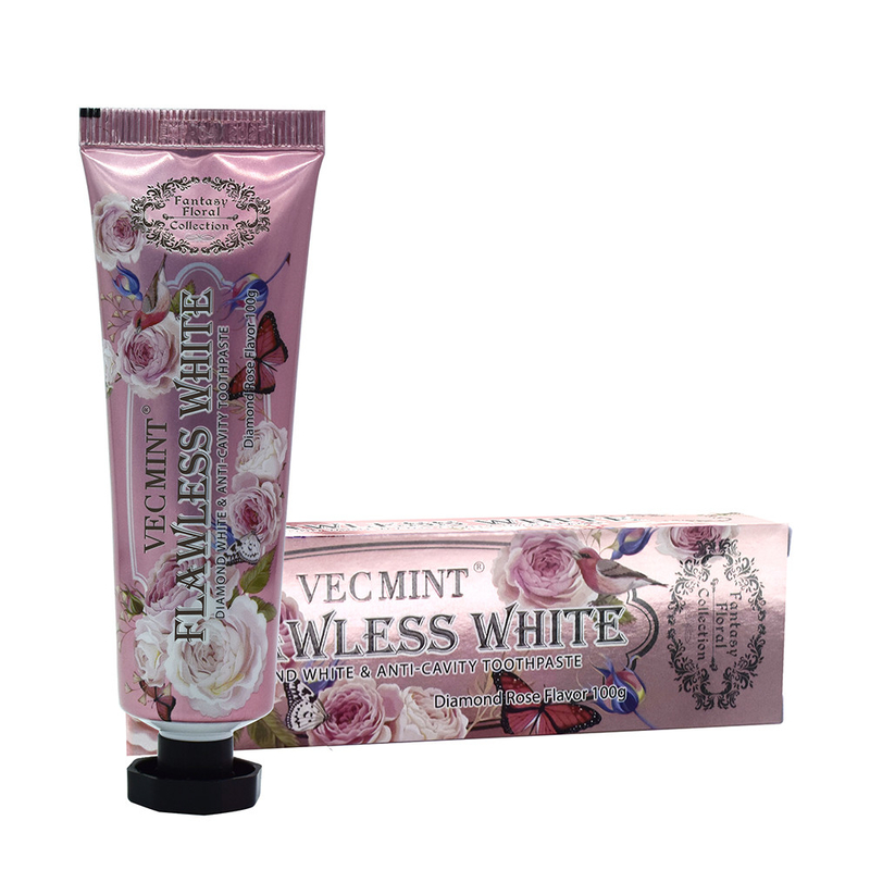 VECMINT ยาสีฟันดอกกุหลาบ 100 กรัม ยาสีฟันสําหรับฟันที่สุขภาพดี