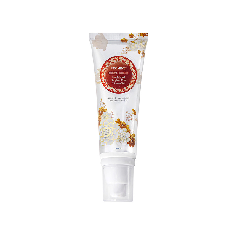 VECMINT นาโน - ยาสีฟันกรดไฮยอลูรอนิก - สูตรสมุนไพรที่มี Monkshood, รากลูกสาวและเกลือสีเขียว 100 มล