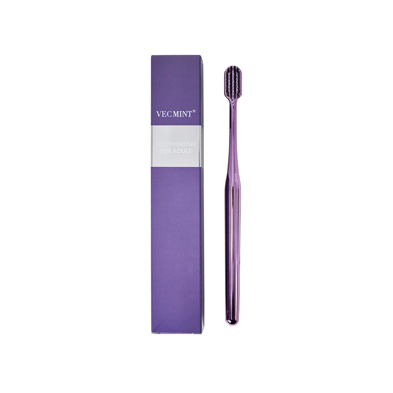 VECMINT สีม่วง แปรงฟันผู้ใหญ่ สีสูง: การ ออกแบบ ที่ สวยงาม สําหรับ การ ปกปัก ช่อง ปาก ที่ ดี ที่ สุด สําหรับ การ ใช้ ทุก วัน