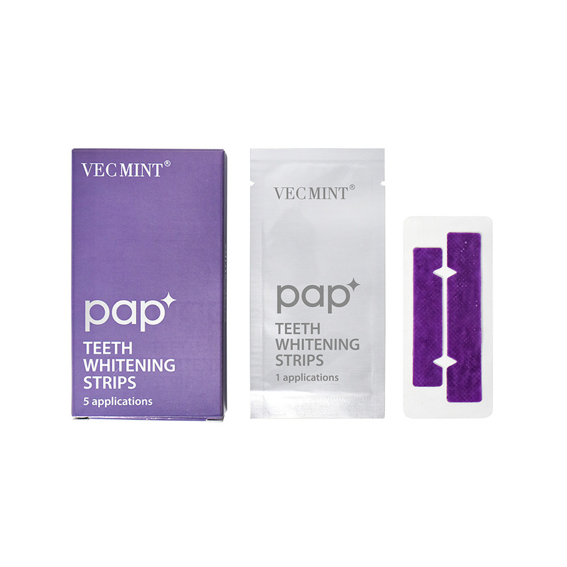 VECMINT pap* สตริปขาวฟันระดับสูง - แพ็ค 5 แอพลิเคชั่น ยิ้มขาวที่ยั่งยืน