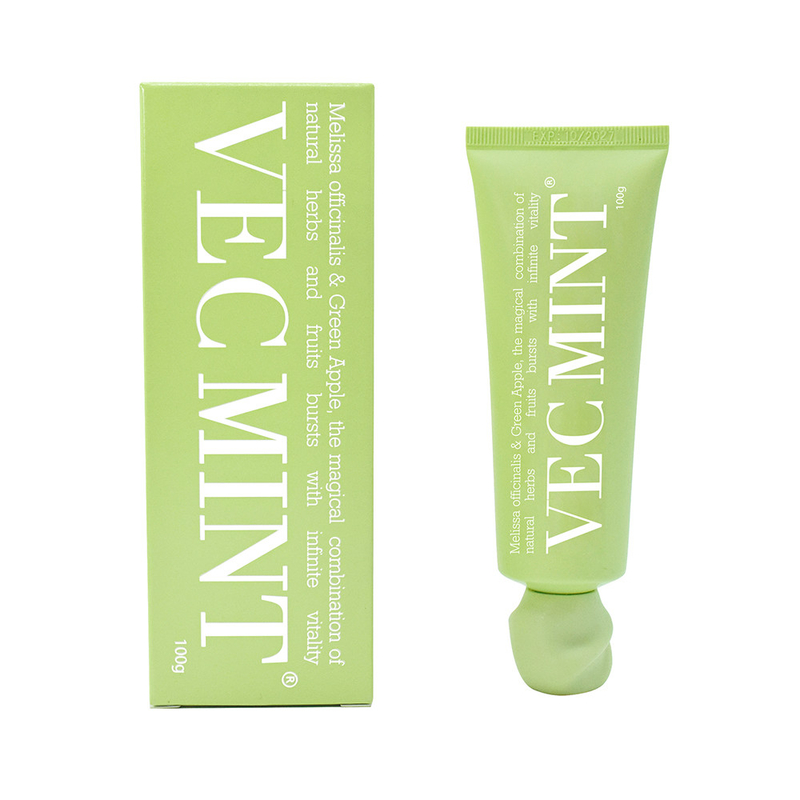VECMINT 100g ยาสีฟัน: ปลดปล่อยพลังทางปาก ด้วยสมุนไพรและผลไม้ธรรมชาติมหัศจรรย์ (Melissa officinalis & Green Apple)