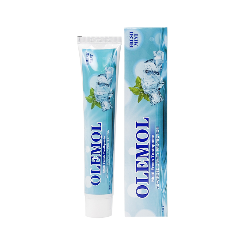 ยาสีฟัน OLEMOL Multi Fresh ขนาด 100 กรัม - รสมิ้นท์สดชื่น พร้อมปกป้องฟันผุขั้นสูง เพื่อสุขอนามัยช่องปากและการดูแลฟันในชีวิตประจำวัน
