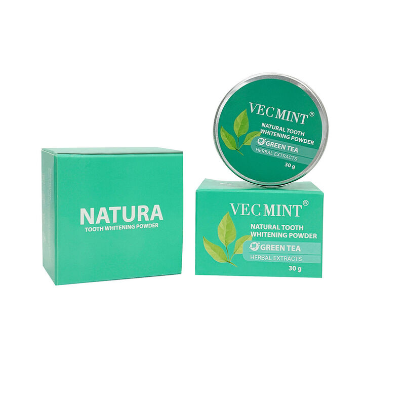 NATURA VECMINT ฝุ่นขาวฟันธรรมชาติ - ชาเขียว สารสกัดจากสมุนไพร การบํารุงปาก ขาวขาว (30 กรัม)
