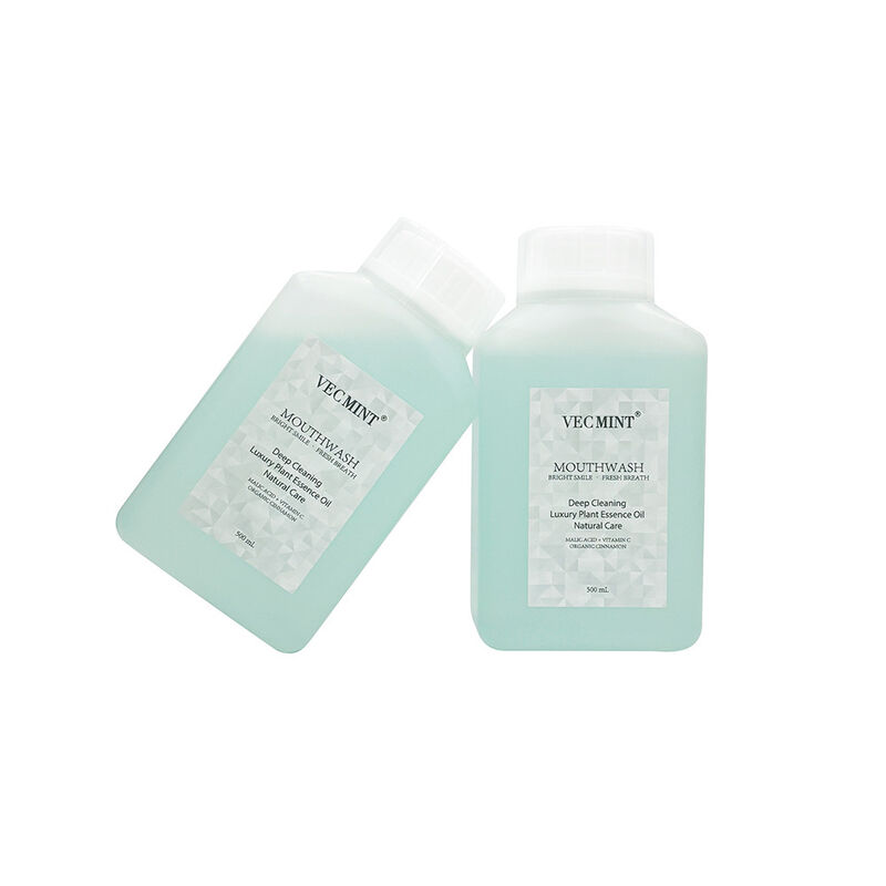 VECMINT น้ํายาฉีดปากธรรมชาติ - การทําความสะอาดปากอย่างลึกซึ้ง ล้างด้วยน้ํามันน้ํามันพืชหรูเพื่อลมหายใจสดใส 500 ml