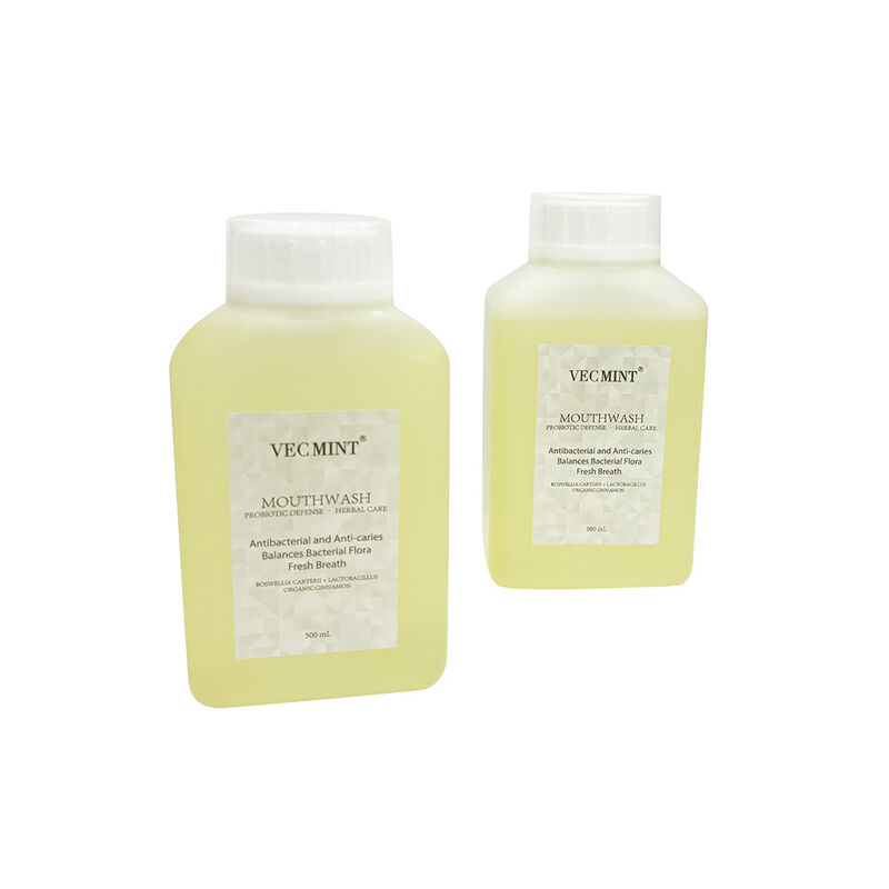VECMINT Probiotic Defense Herbal Mouthwash - Antibacterial Anti-Caries Oral Rinses (สมดุลพืชแบคทีเรียและหายใจสด) 500 มล ขายปลีก