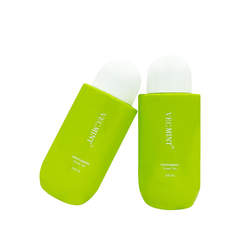 น้ํายาล้างปากชาเขียวไร้สารเคมี VECMINT - น้ํายาล้างปากสดธรรมชาติที่มีอายุนาน (200 ml)