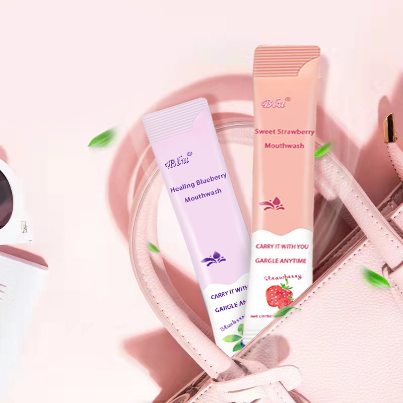 น้ำยาบ้วนปากปราศจากแอลกอฮอล์รสมิ้นท์พร้อมซองถุง 10ml ฉลากส่วนตัว